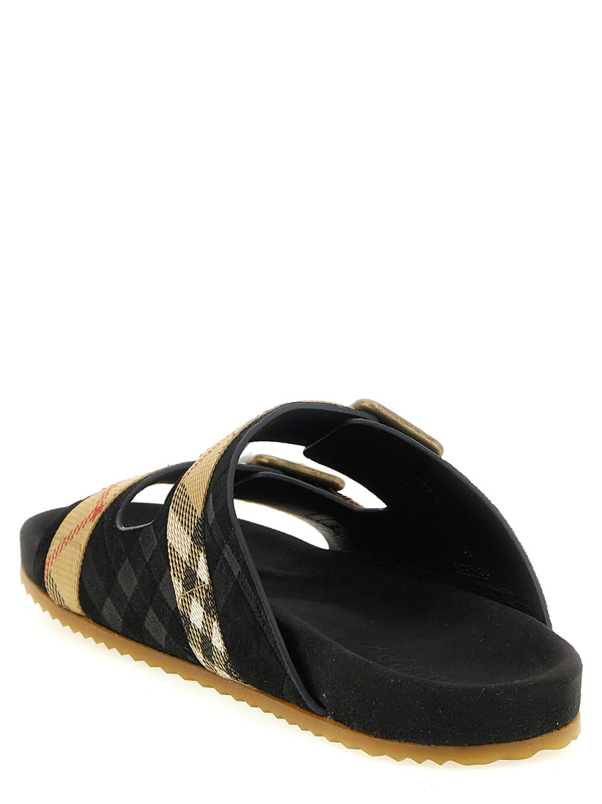 Burberry Black Slip On Sandals for Men Online India at Darveys.com