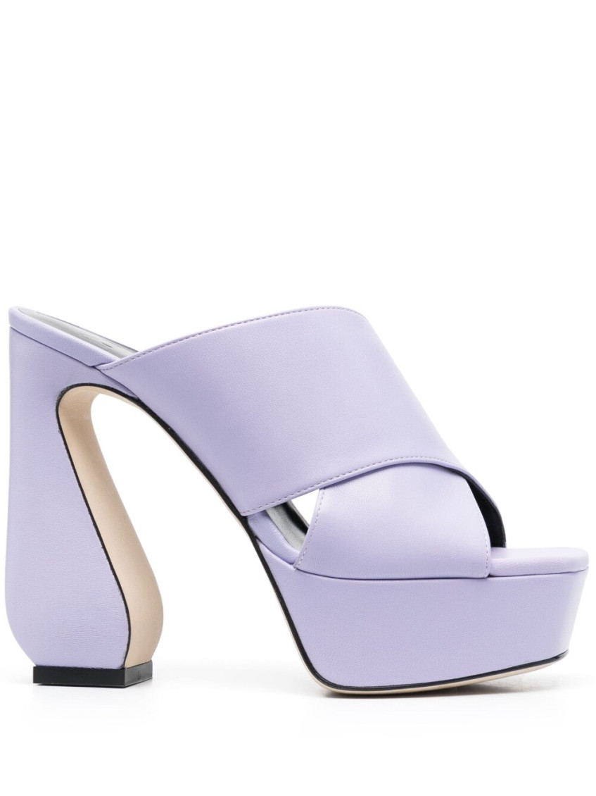 SI ROSSI LIGHT PURPLE LEATHER HEELS 