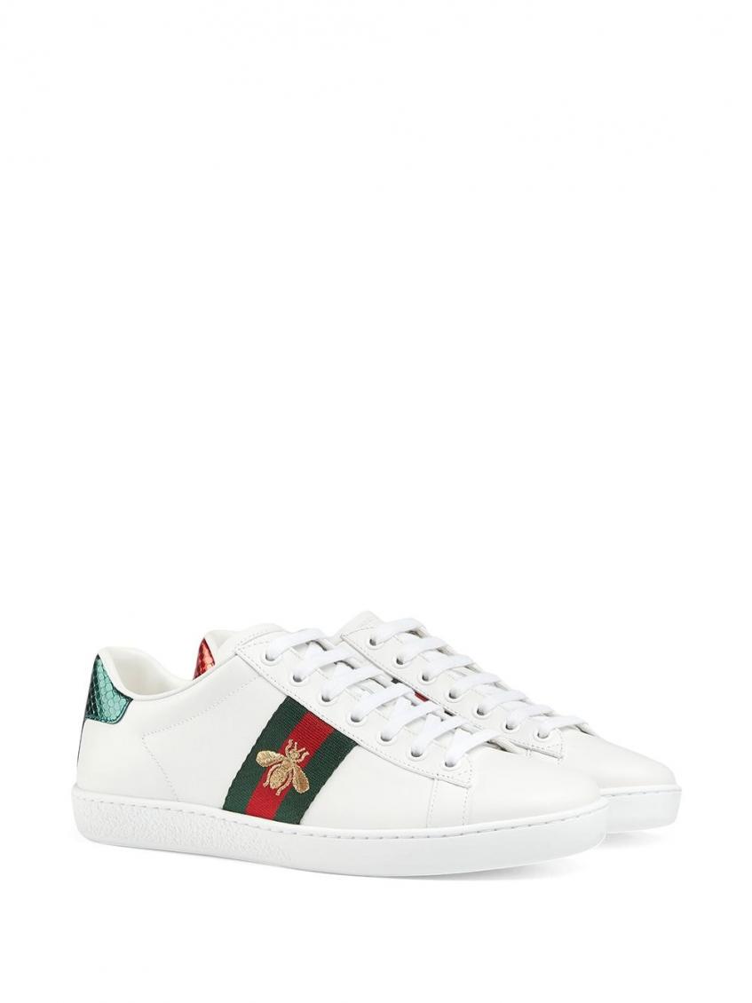 Ace gucci best sale signature sneaker white