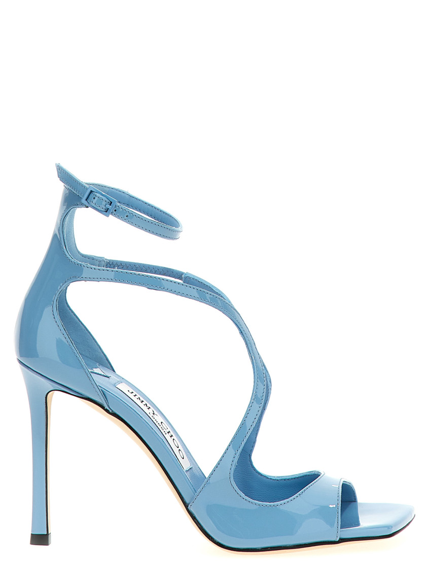 Shop Jimmy Choo Blue Ankle Strap Heels