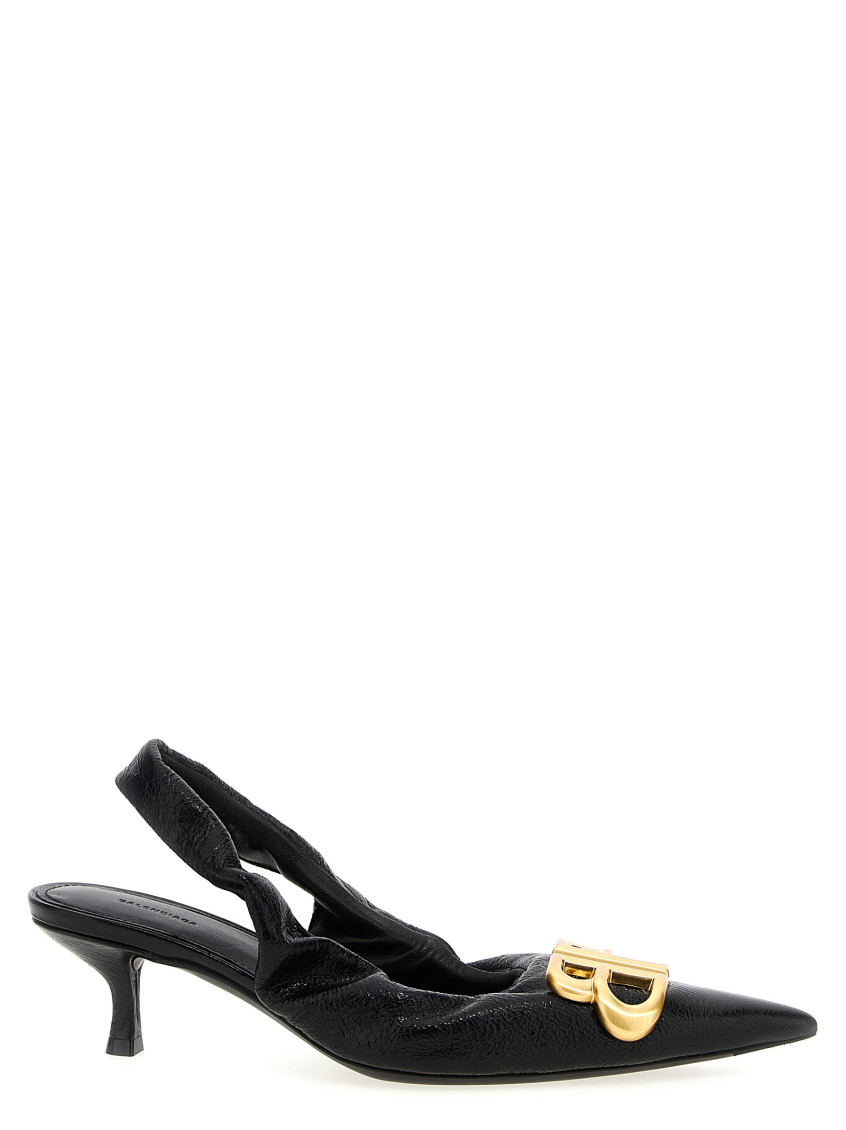 Balenciaga Monaco 50mm Slingback Pumps In Black