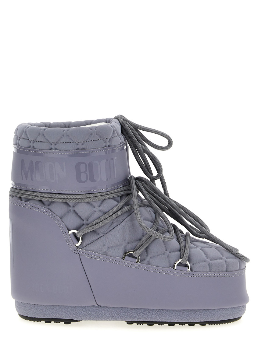 Moon Boot Icon Low Quilt Boots And Ankle Boots In Grey