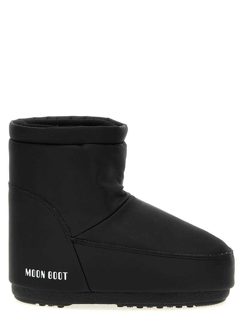 Moon Boot Black Icon Ankle Boots In Black