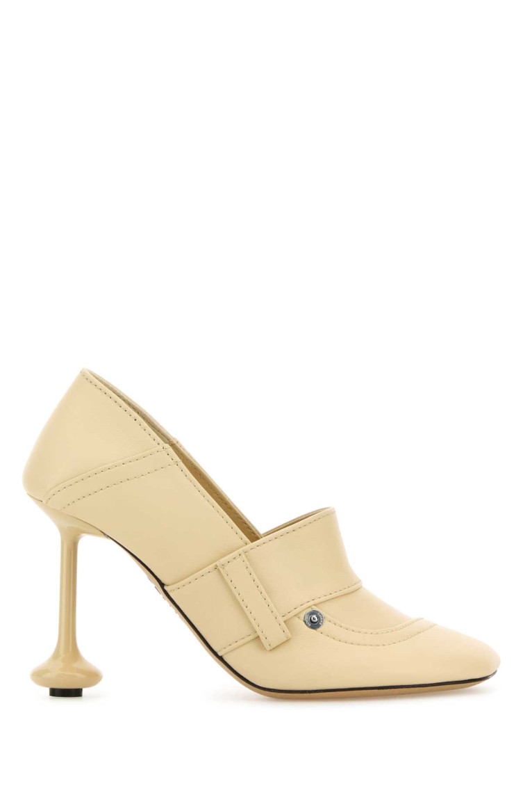 Loewe Woman Pumps Cream Size 6 Leather In Neutral