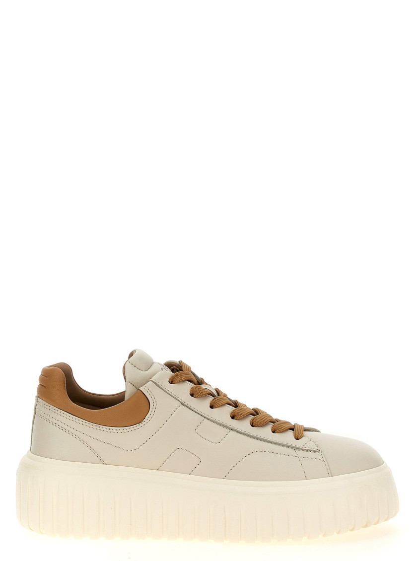 Hogan Sneakers H-stripes In Nappa Bianca Donna