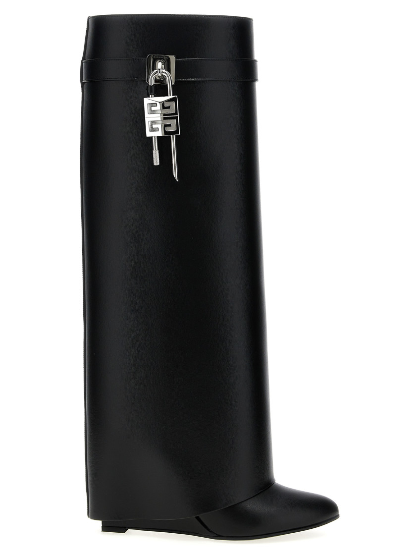 Givenchy Shark Lock Calf Leather Knee-high Boots