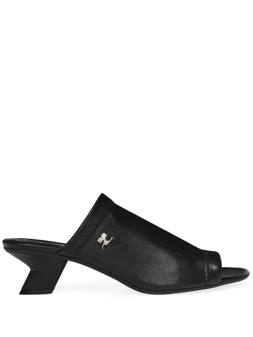 Courrèges Black Leather Heels