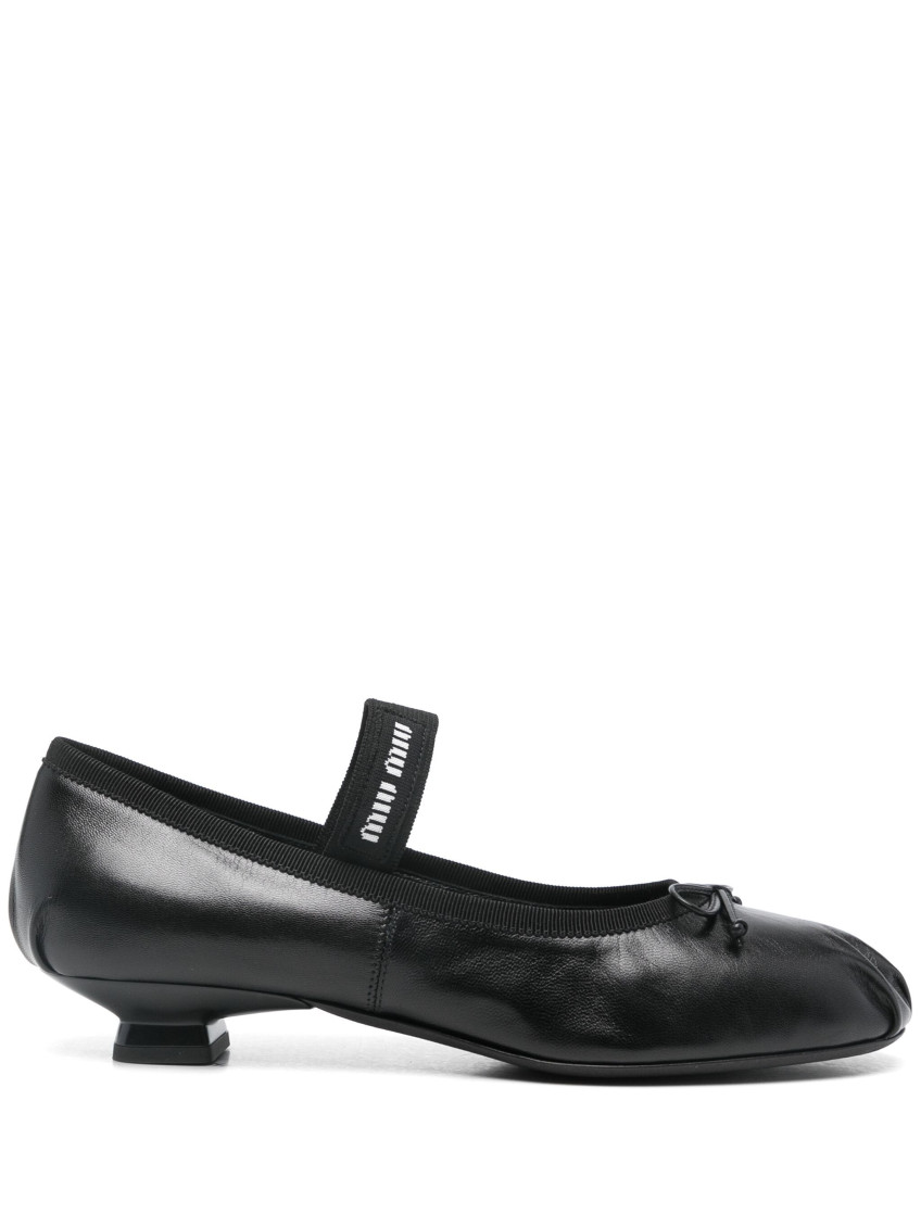 Miu Miu Ballerinas Mit Logo-intarsie