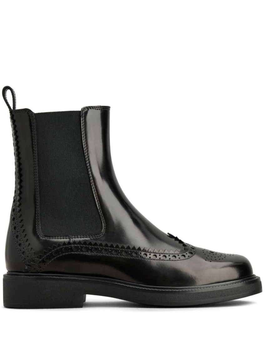 TOD'S BLACK LEATHER CHELSEA BOOTS 