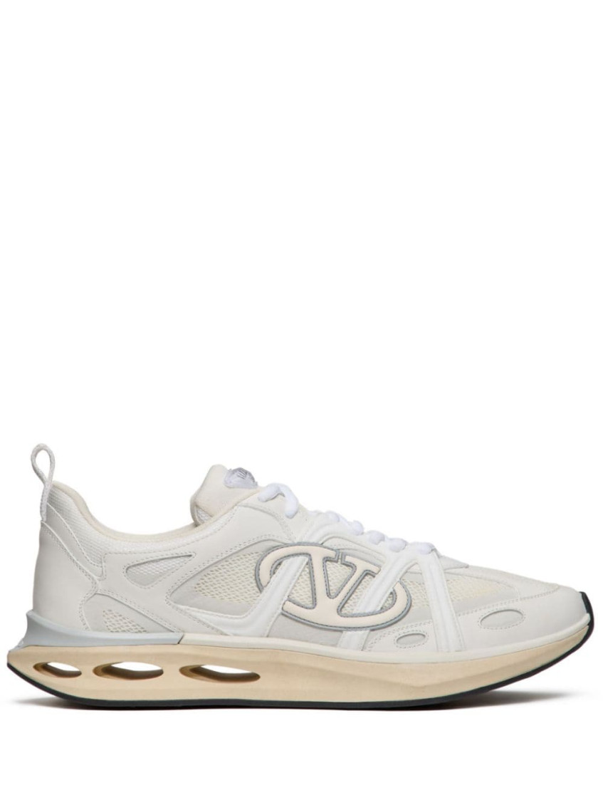 Shop Valentino White Logo Sneakers