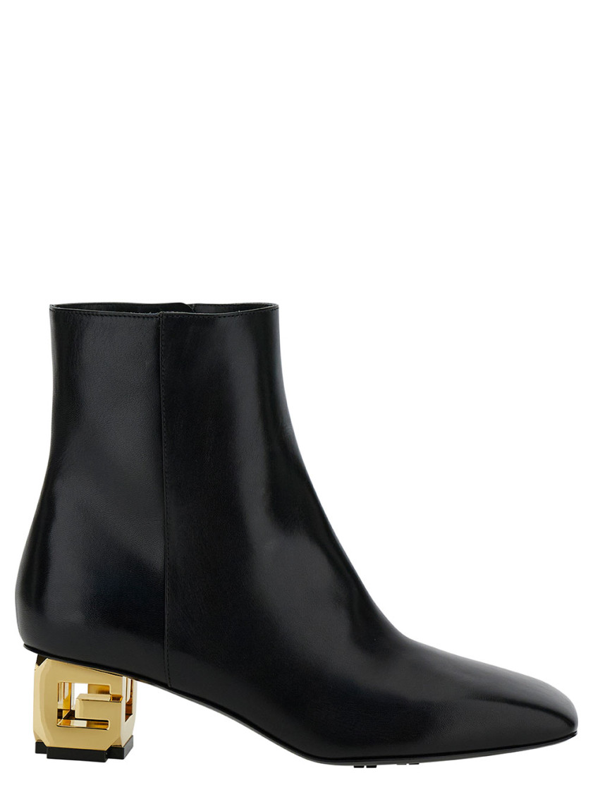 Givenchy G Cube Leather Ankle Boots In Black