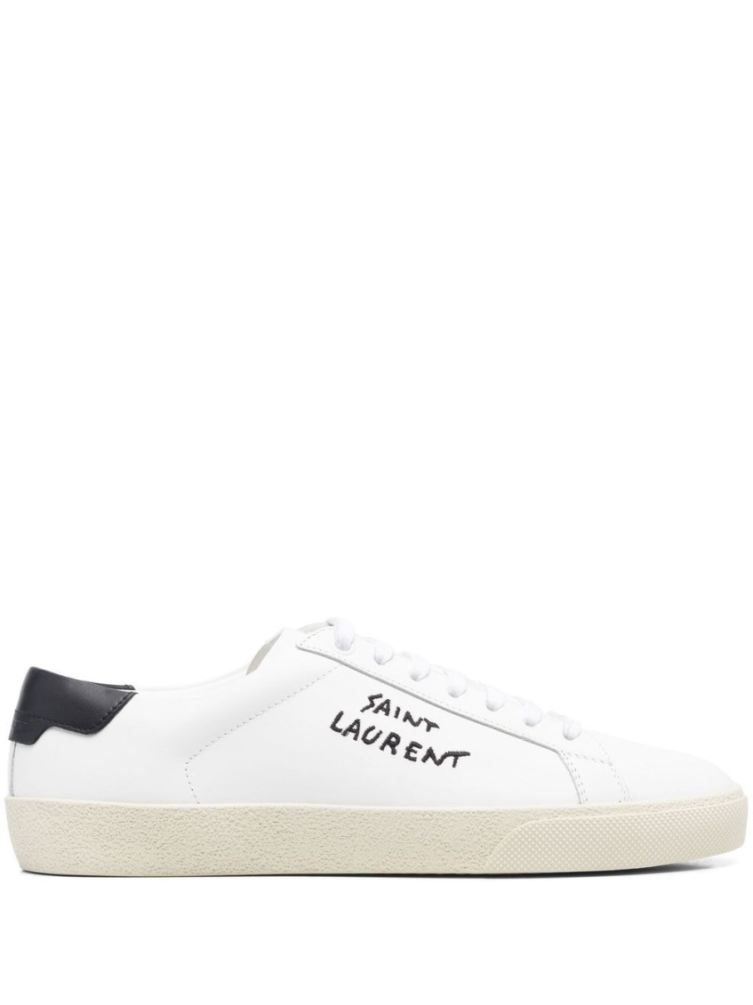 Saint Laurent White Sl/06 Canvas Sneakers