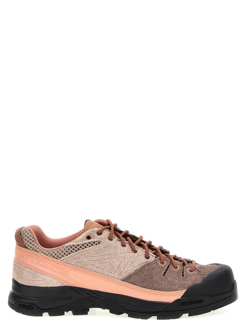 Salomon X-alp Rubber And Mesh-trimmed Suede Sneakers In Pink