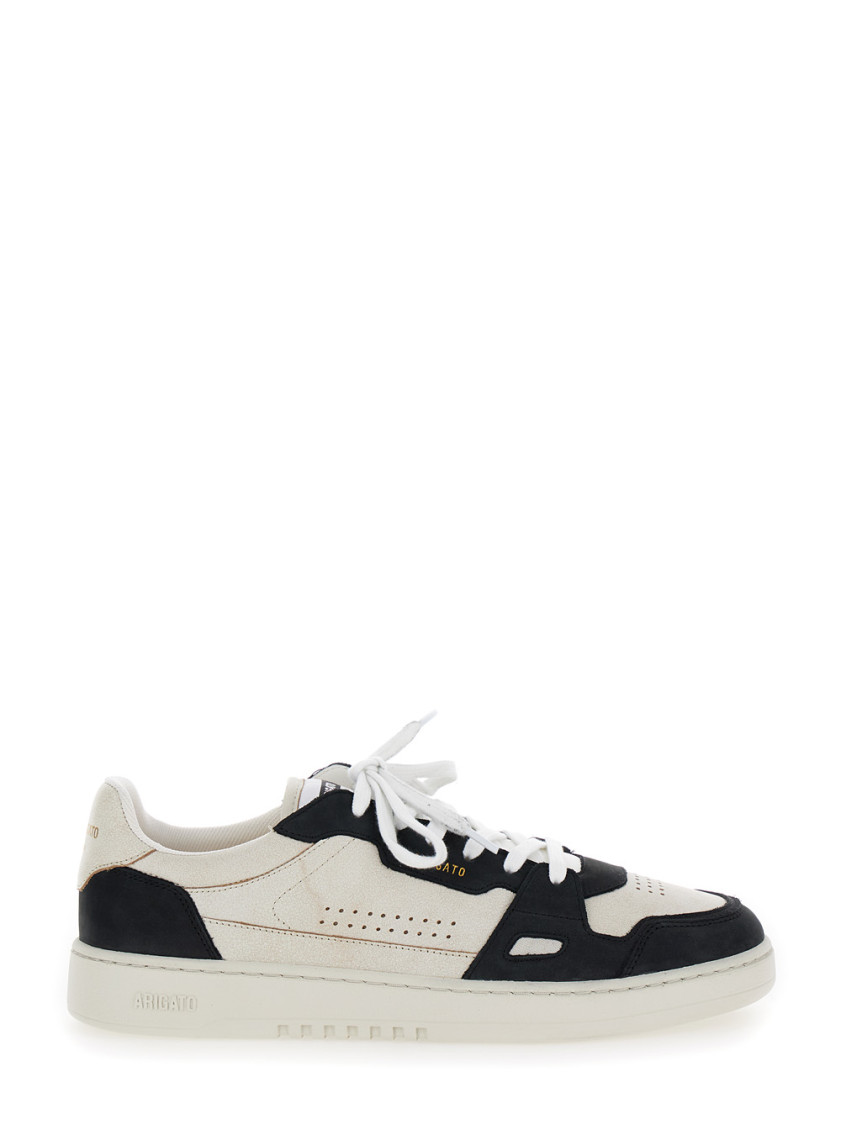 Axel Arigato Dice Lo Black And Beige Two-tone Sneakers In Calf Leather Man In Multi