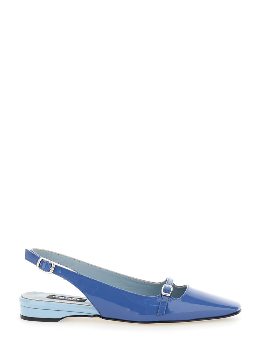Shop Carel Paris Blue Slingback Ballet Flats
