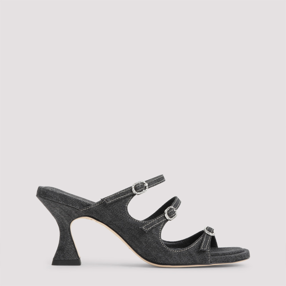 Carel Paris Kitty 70mm Suede Mules In Black