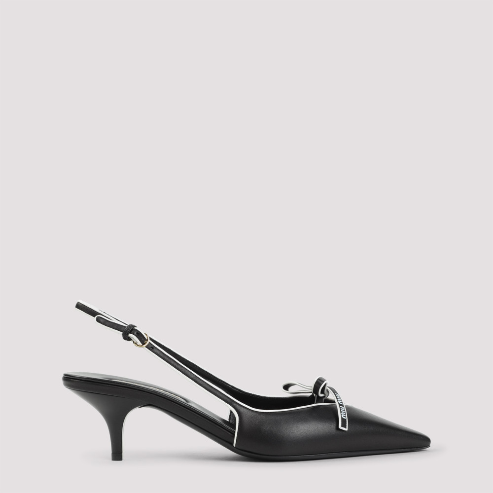 Shop Miu Miu Black Slingback Pumps