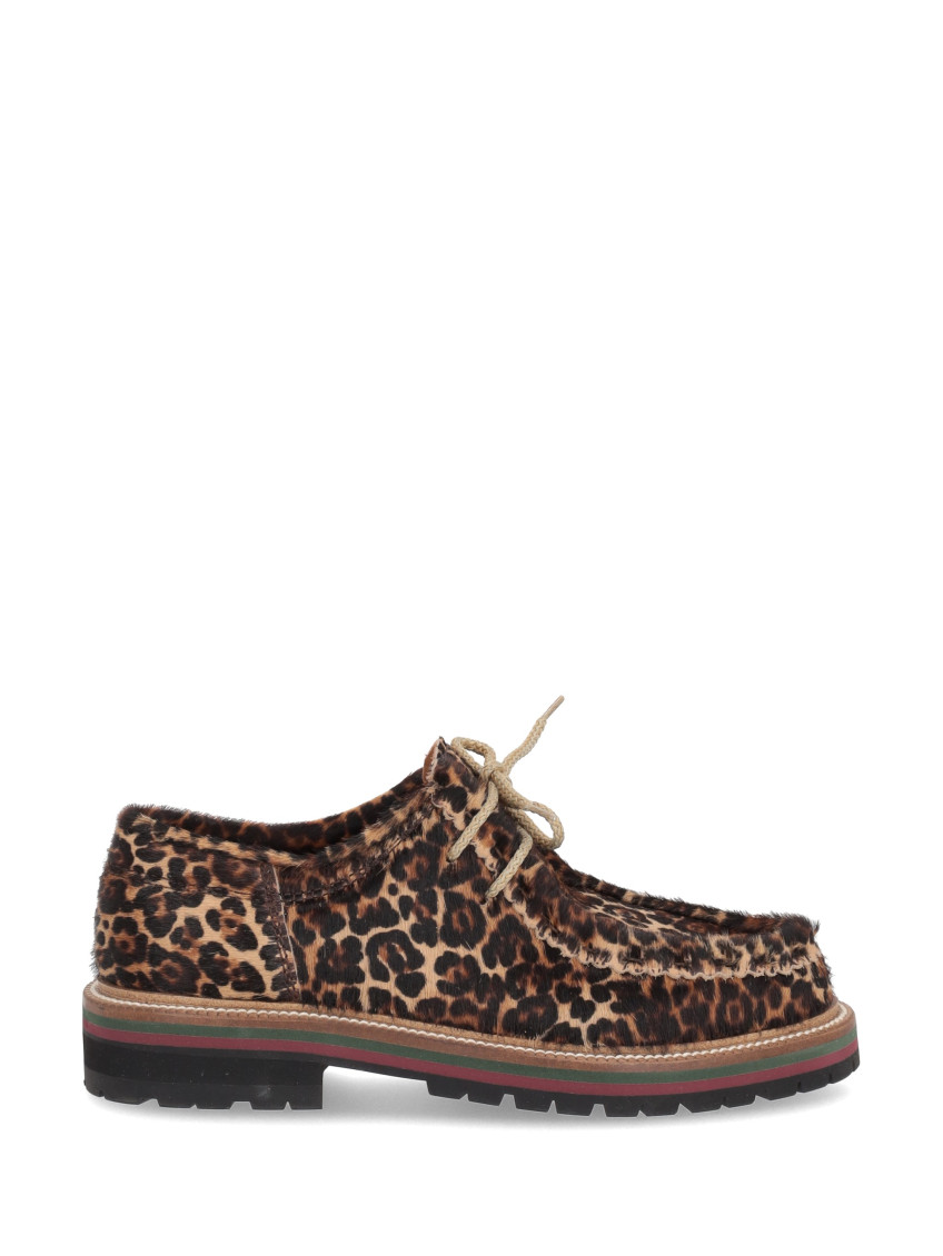 The Bekk Leopard Print Round Toe Dress Shoes In Animal Print