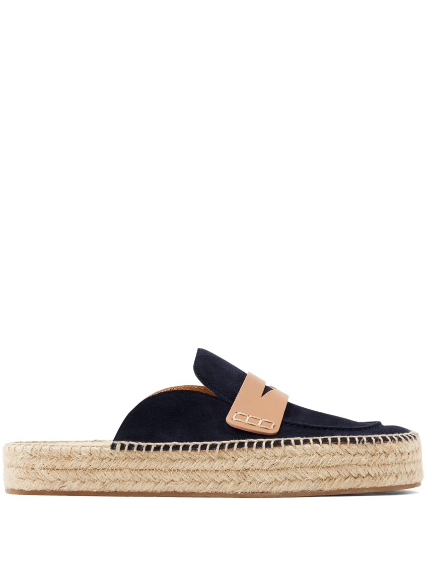 Jw Anderson Navy Blue Slip On Espadrilles