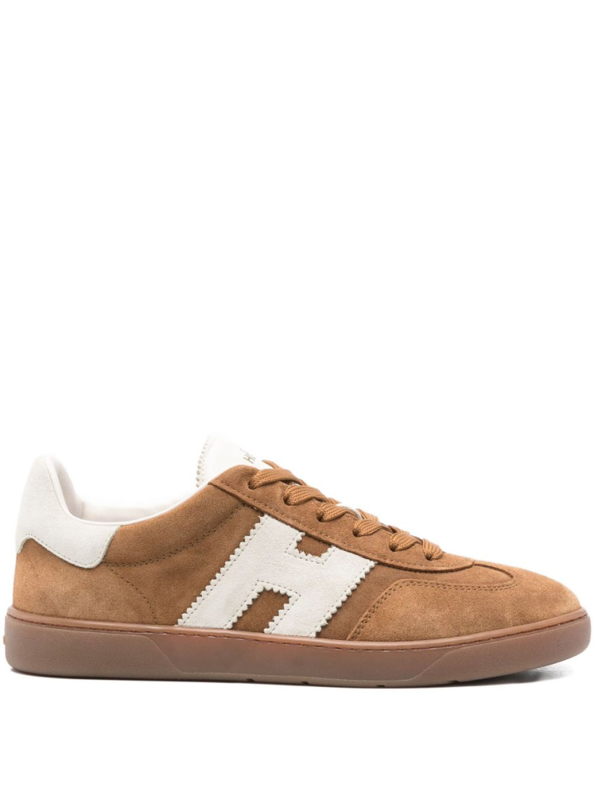 Hogan Cool Beige Suede Sneakers In Brown