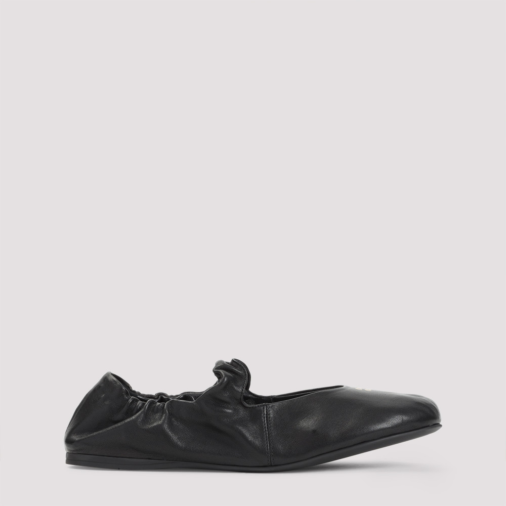 Miu Miu Black Leather Ballet Flats