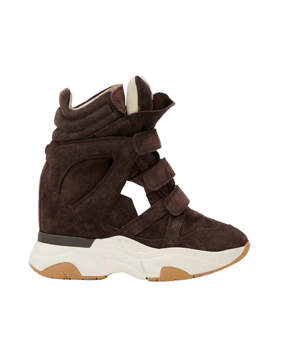Isabel Marant Dark Brown Logo Balskee Sneakers for Women Online