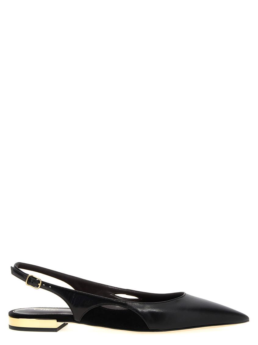 Shop Chloé Black Slingback Ballet Flats