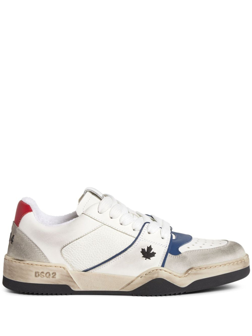 Dsquared2 Lace-up Low Top Sneakers In White