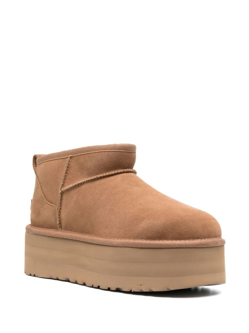 Ugg Brown Classic Ultra Mini Platform Boots In Brown