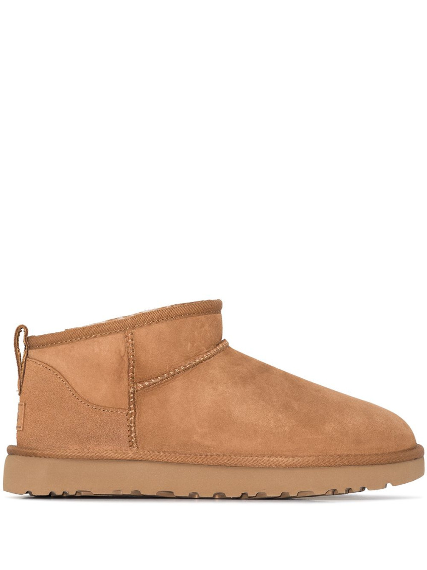 Ugg Classic Ultra Mini Chestnut Ankle Boot In Brown