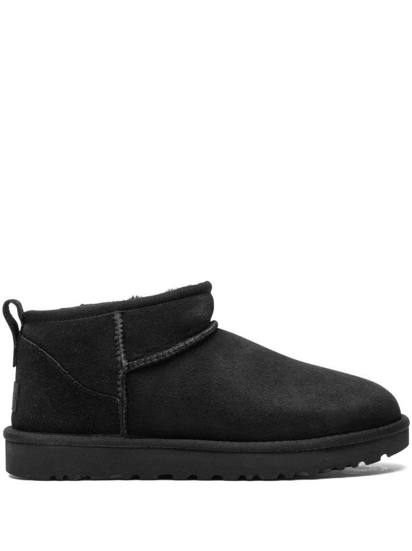 Ugg Classic Ultra Mini Ankle Boots In Black