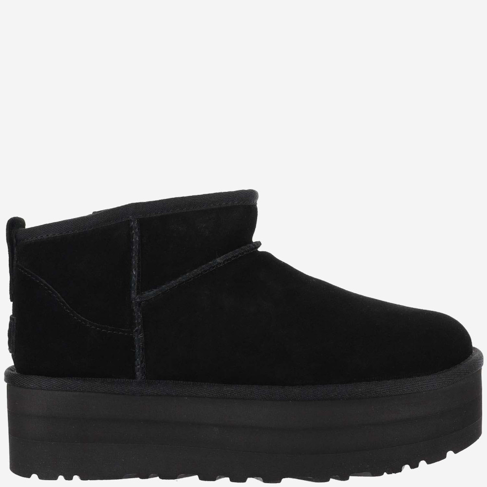 Shop Ugg Black Classic Ultra Mini Platform Boots