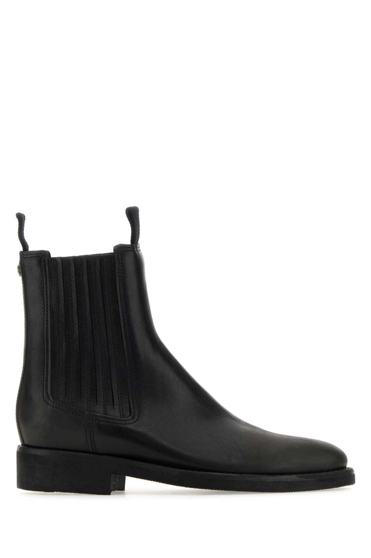 Golden Goose Streamlined Leather Chelsea Ankle Boots In Black
