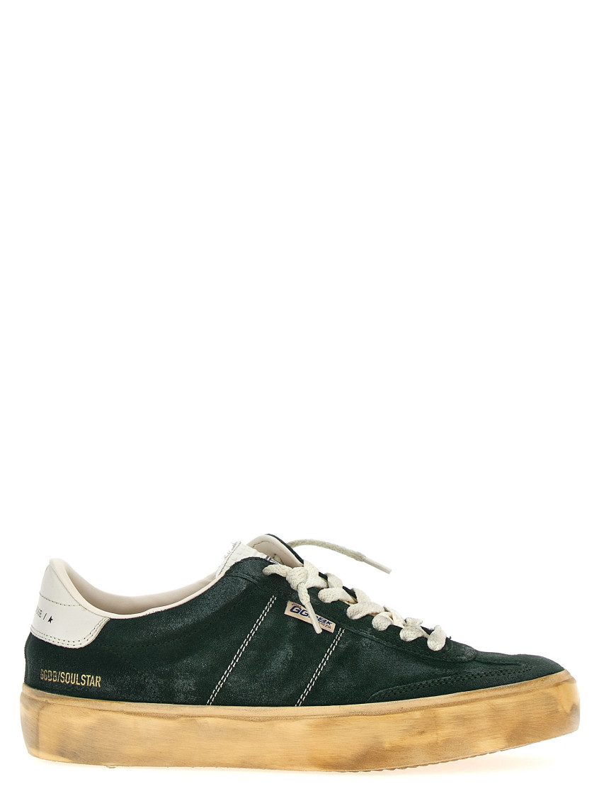 Golden Goose Soul Star Suede Linguetta E Tallone Pelle In Green
