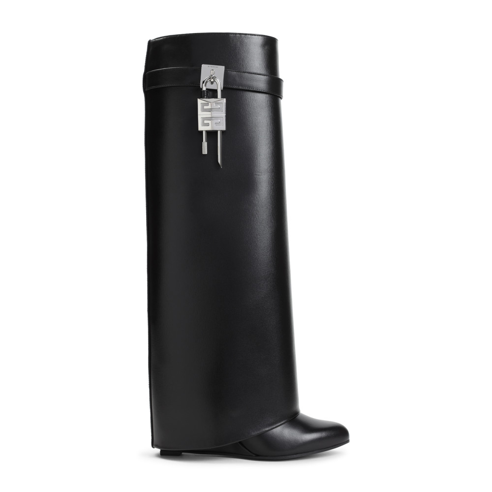 Givenchy High-heeled Boots With Structured Silhouette And Decorative Detail In Black