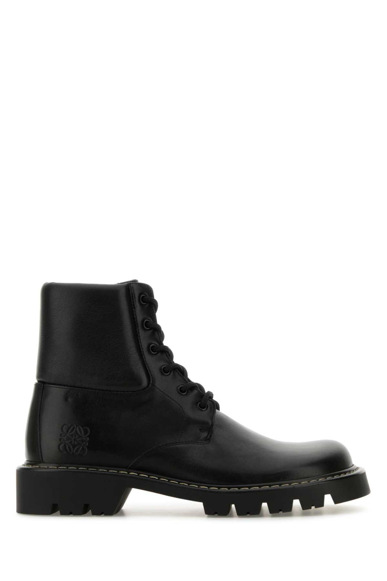 Loewe Sierra Ankle Boots In Vegetable Tanned Calfskin In Black