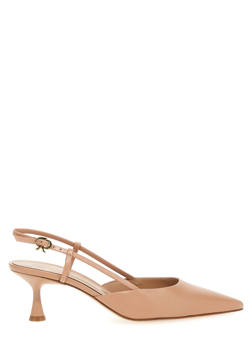 Shop Gianvito Rossi Pink Ascent Slingback Heels