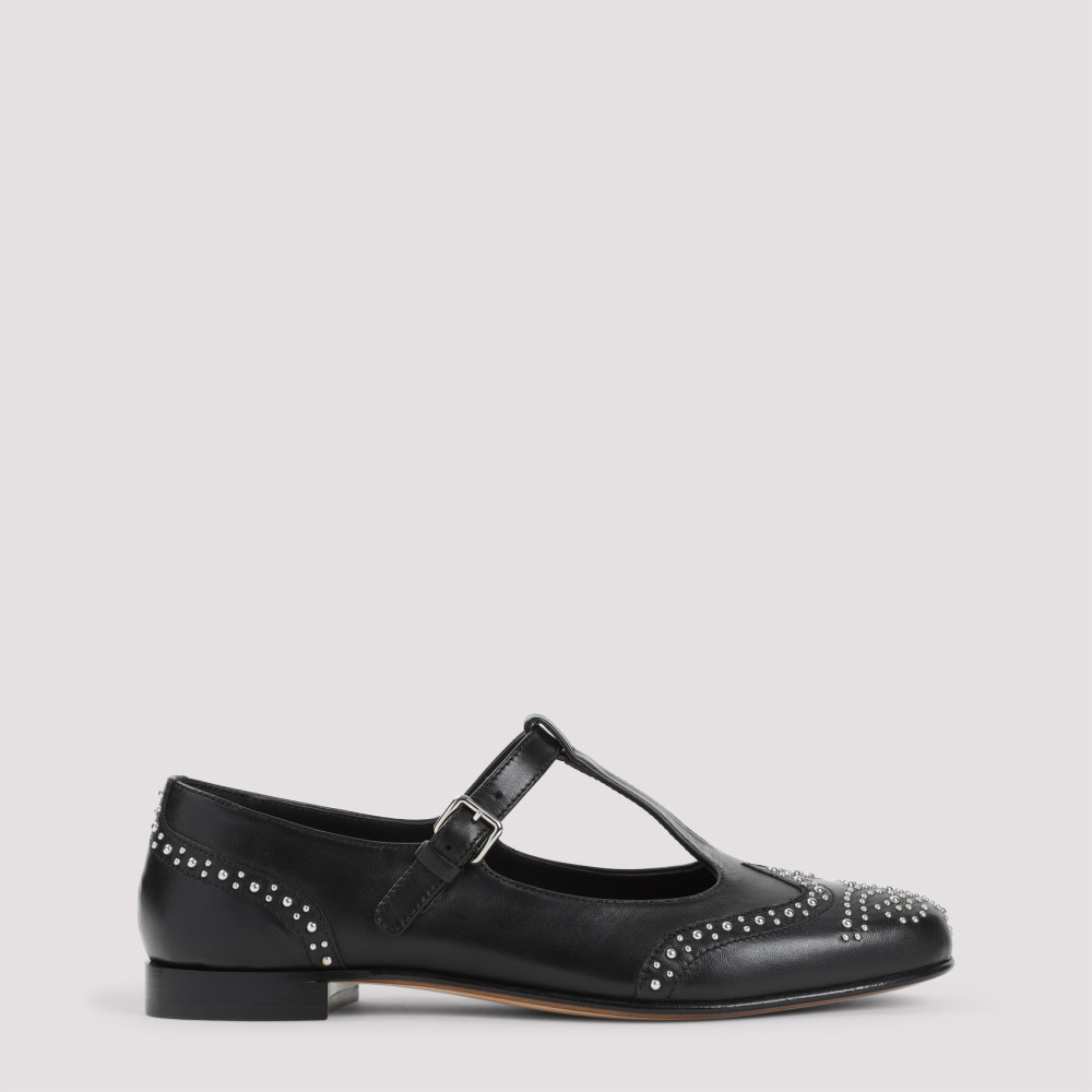 Church's Opal Studded Leather Mary Jane Brogues In Black