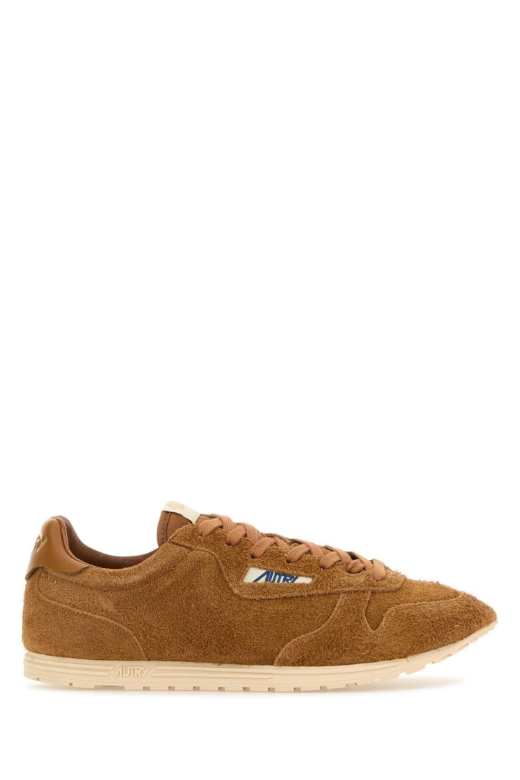 Autry Suede Leather Low Top Sneakers In Brown