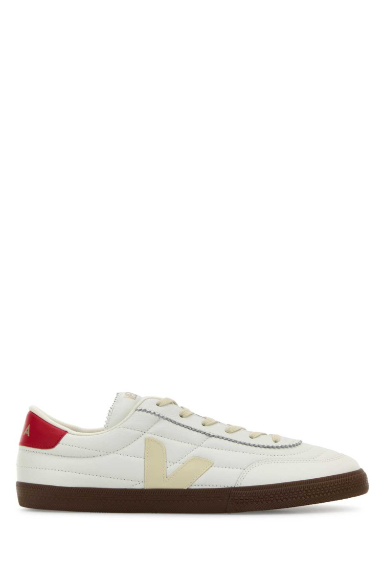 Shop Veja White Leather Sneakers