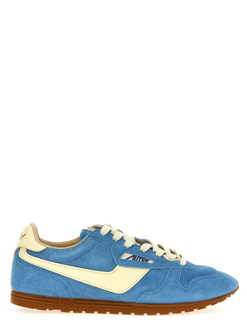 Autry Windspin Sneakers In Suede And Kyoto Leather And Rutabaga In Blue