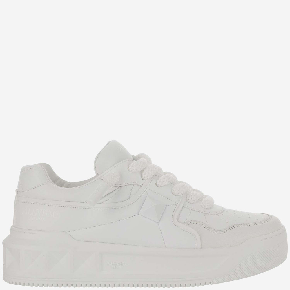 Valentino Garavani Mens White One Stud Xl Chunky-sole Leather Low-top Trainers