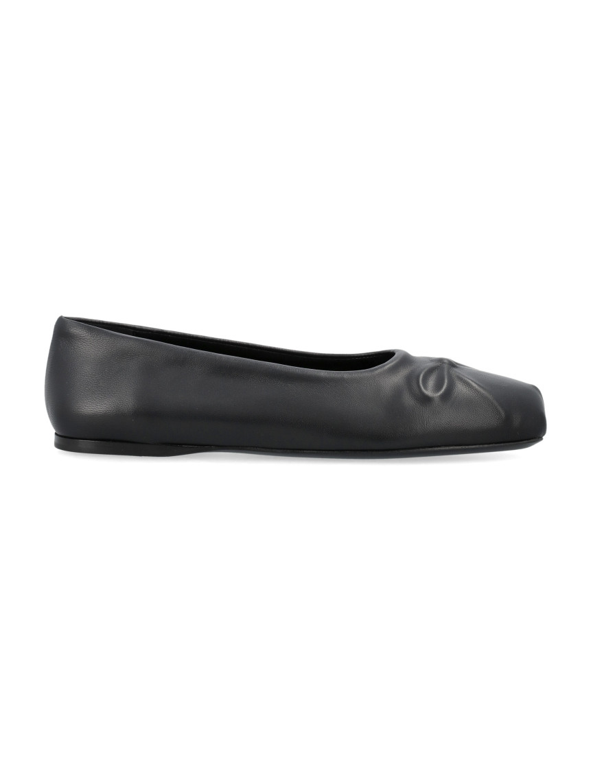 Marni Black Round Toe Ballet Flats In Black