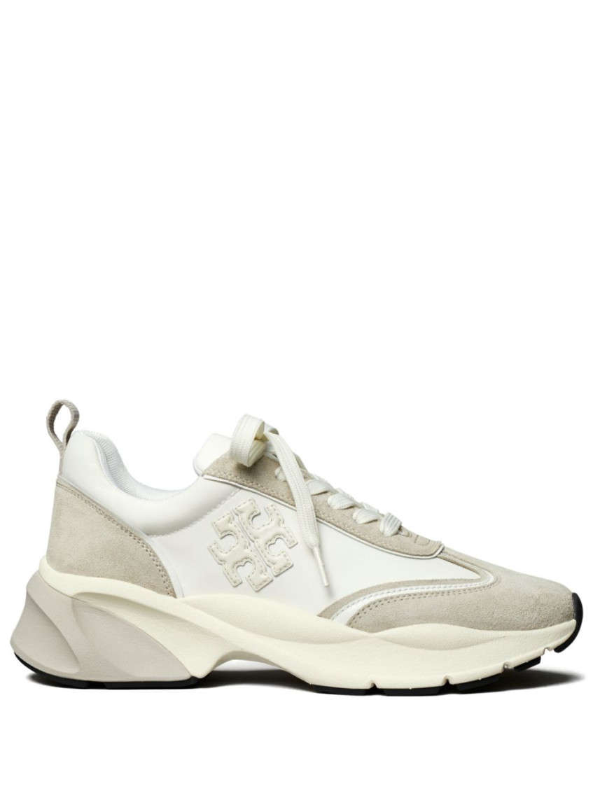 Tory Burch Multicolor Fabric And Suede Good Luck Sneakers In White