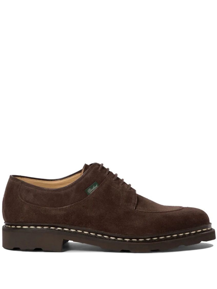 Paraboot Avignon Suede Derby Shoes In Brown