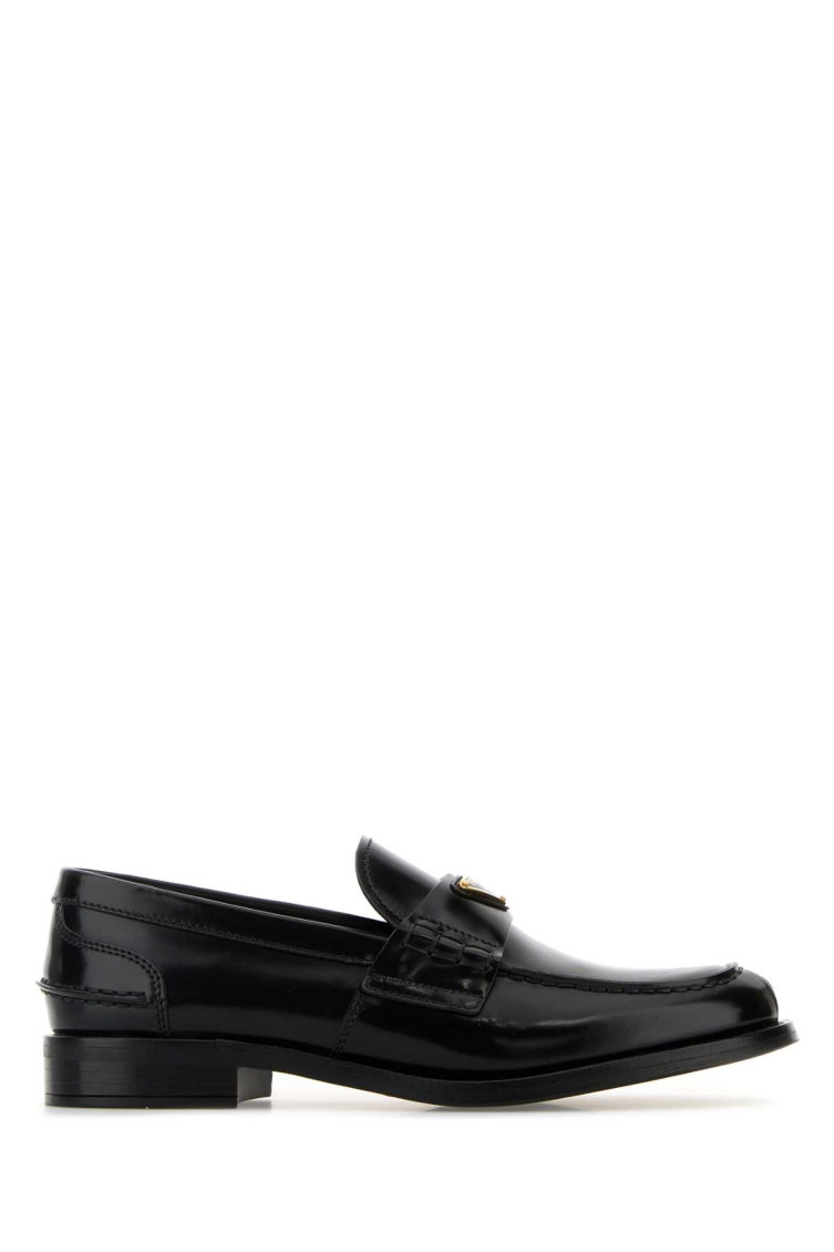 Prada Black Leather Loafers
