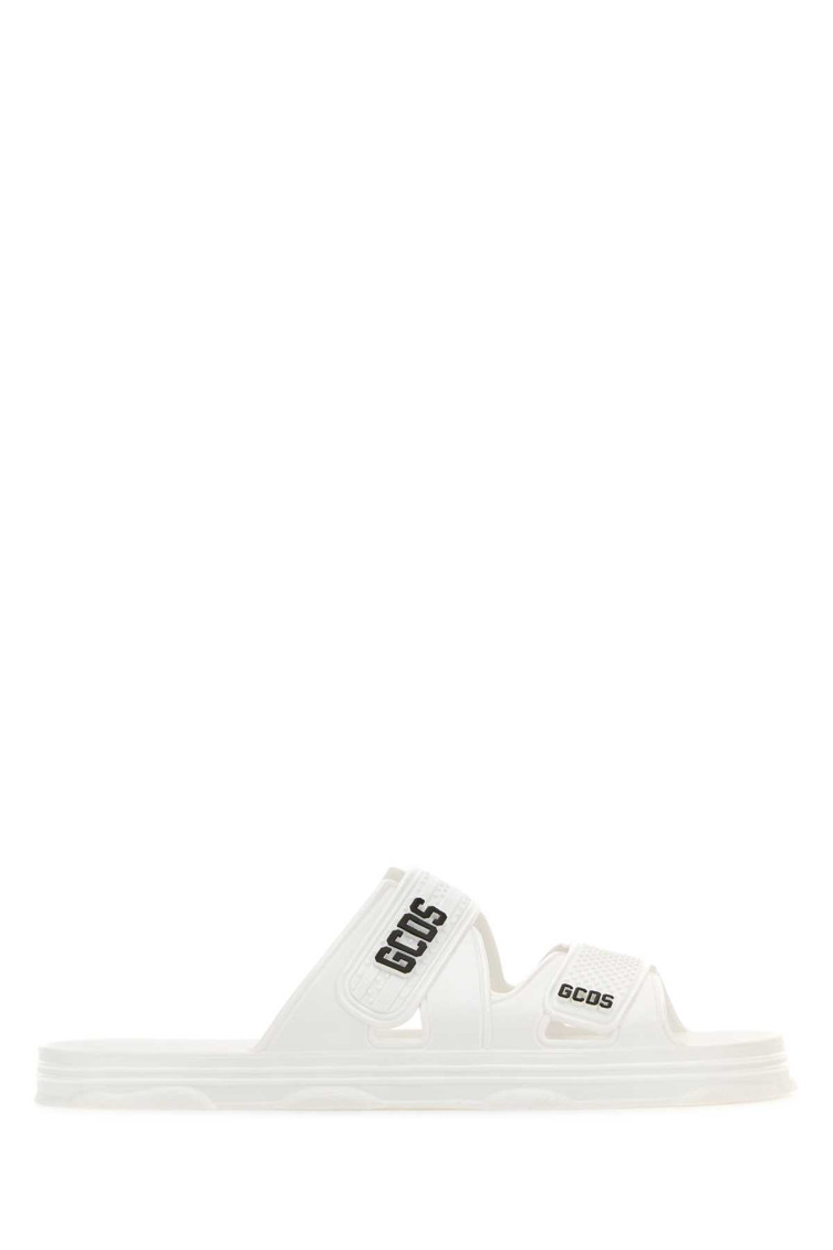 Gcds Man Sandals White Size 9 Rubber In White