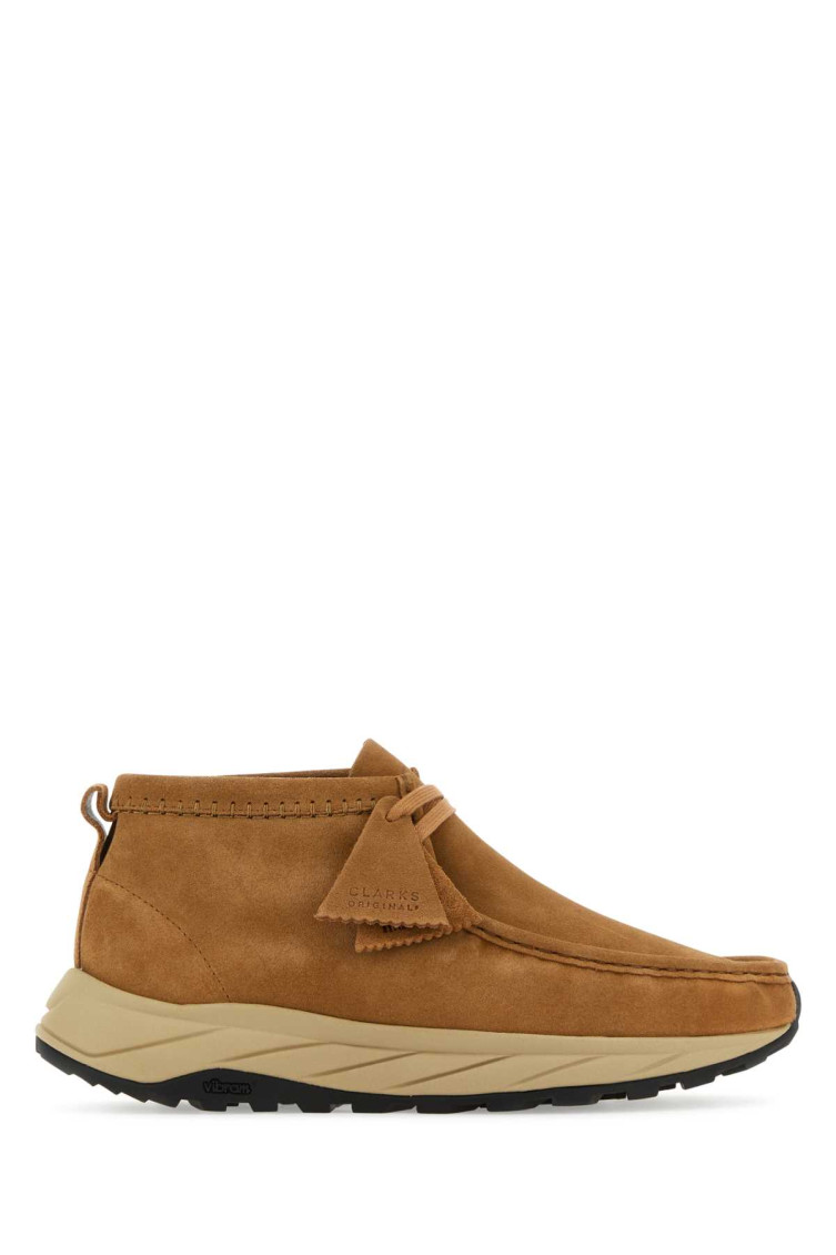 Clarks Camel Suede Wallabee Eden Ankle Boots In Brown