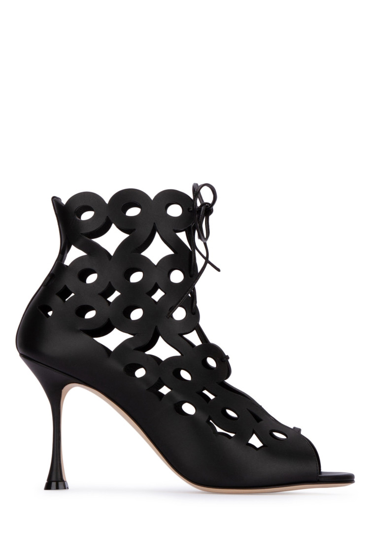 Manolo Blahnik Taralo Heeled Sandals In Black