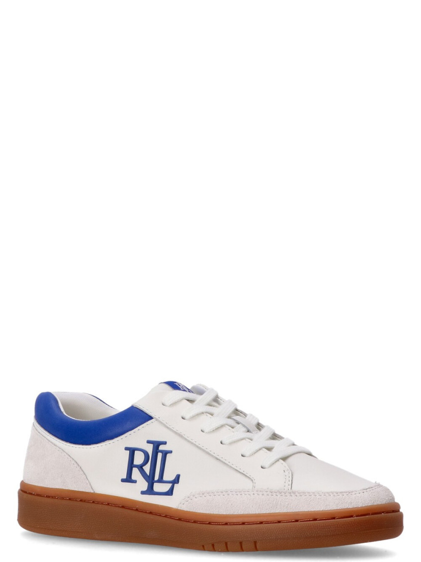 Ralph Lauren White Logo Sneakers In White